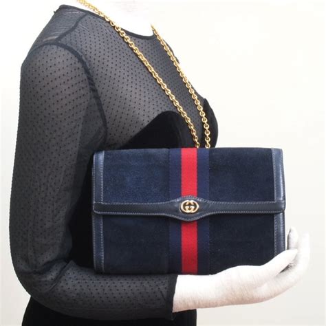 vintage gucci parfums clutch navy|Gucci Blue Clutch Bags & Handbags for Women for sale .